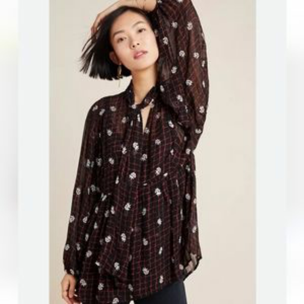 NWT Anthropologie Not So Serious Elysia blouse by Pallavi Mohan